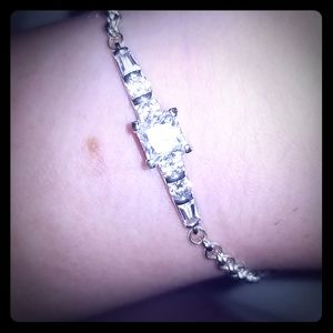 Sterling Silver Diamond Bracelet